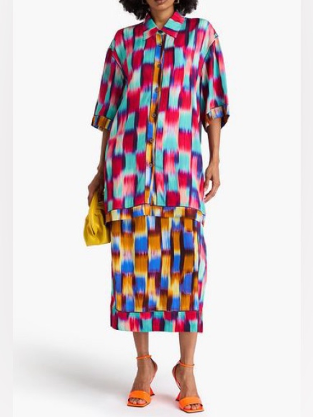 Dries Van Noten Printed Twill Shirt Summer 22 Oversized Button Up Maximalism